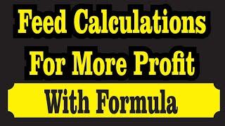 Feed Percentage Calculations With Formula