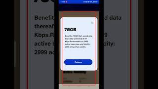 Redeem 75 Gb Data On Jio Recharge Rs.2999 With Redeem 23 Days Extra Validity #jio  #jiofreenet