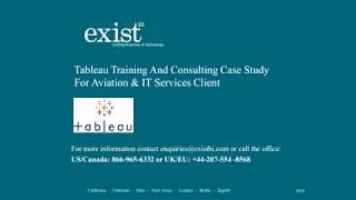 Tableau Training And Consulting Case Study For Aviation & IT Services Client