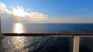 Cruise Ship Balcony Cabin Relaxation Video (1 hour)