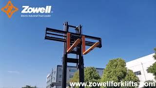 Zowell 3 ton load capacity muiti directional forklift with fork positioner