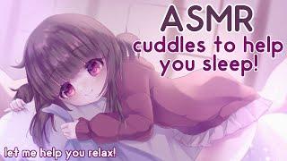 ️ ASMR Cuddles to Help You Sleep! Headpats, Heartbeat & Scritchies! Soft Unintelligible Whispers 