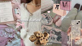 school day in my life study w me, grwm, romanticizing life + big shein haul