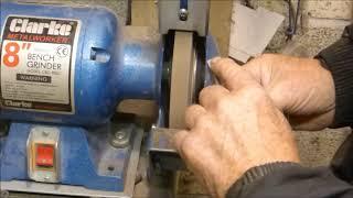 Bench grinder: How to grind flat faces.