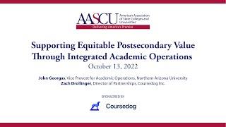 Supporting Equitable Postsecondary Value Through Integrated Academic Operations