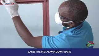 How to glaze a metal Window Frame with white putty