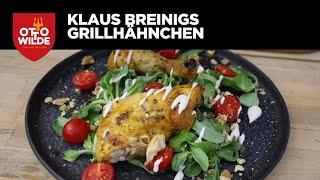 Grillweltmeister Klaus Breinig bereitet Hähnchen auf dem Otto Wilde Grillers G32 Gasgrill zu