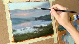 Oil painting for beginners. How to paint landscape #3 Art tutorial