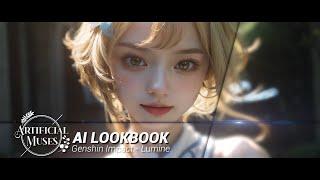 AI lookbook girl | Genshin Impact - Lumine