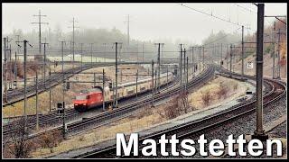 Viel Nebel und viele Gleise bei Mattstetten im Kanton Bern