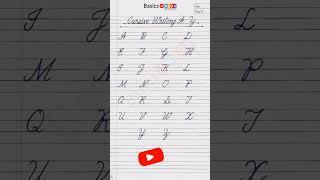 Cursive writing a to z capital letters | how to write cursive a to z in capital letters @Basics4Kids