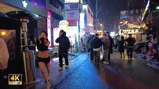 ［Hongdae 4K］Seoul Night Walk!! ~ 다들 홍대 화이트 크리스마스를 기다렸구나 ~~ !!