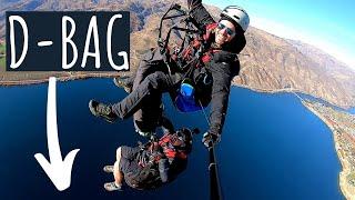 Paraglider Dbag off Tow Cromwell - NZ