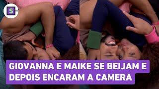 Casal FAKE? Maike e Giovanna se BEIJAM no BBB 25 e OLHAM para a câmera após noite de paredão