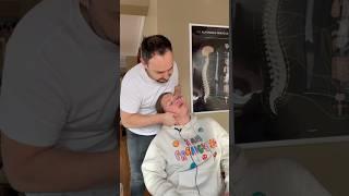 Patient’s neck crack left her speechless! #asmr #chiropractic #chiropracticadjustment