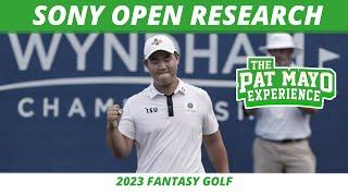 2023 Sony Open Picks, Research, Course Preview, Guess The Odds | 2023 DFS Golf Picks