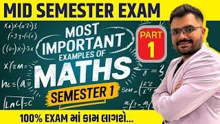 SEMESTER -1 - MID SEMESTER EXAM PREPARATION - IMP MATHS