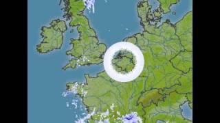 Strange circle in weather radar over europe, unusual or technical error ?