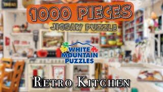 Solving Retro Kitchen 1000 Pieces | White Mountain Puzzle | Time Lapse