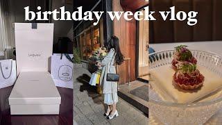 birthday week vlog  ysl unboxing, omakase, michelin fine dining, celebrations with friends