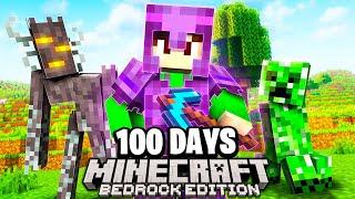 I Survived 100 Days in BEDROCK Minecraft Hardcore!