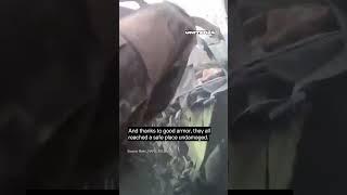 Russian FPV drone flew into an armored vehicle with Ukrainian soldiers #warinukraine #russia #shorts