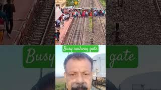 Busy railway gate  #trendingshorts #railwayline #railwayline  #ytshort #viralvideo