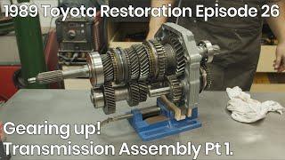 Gearing up! Transmission Assembly Part 1/2 - 1989 Toyota Restoration Episode 26.