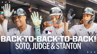 Juan Soto, Aaron Judge and Giancarlo Stanton go BACK-TO-BACK-TO-BACK! 