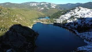 Aerial video of Sardine Lakes