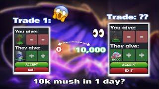 How I traded from a BREQWEUK to 10,000 mush! || Creatures of Sonaria ||