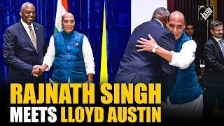 Rajnath Singh meets US Defence Secretary Lloyd Austin in Laos