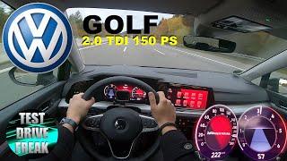 2020 Volkswagen Golf VIII 2.0 TDI 150 PS TOP SPEED AUTOBAHN DRIVE POV