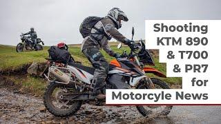 Shooting a KTM890 & Yamaha T700 & AJP PR7 for Motorcycle News