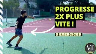 5 EXERCICES POUR PROGRESSER AU TENNIS ! ( Facile ! )