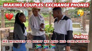 Making couples switching phones for 60sec ( SA EDITION )RE-UPLOAD From D&T TV  EPISODE 28