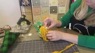 CrateNart DIY How to green St Patrick's Day Gnome! Dollar Tree items! Very Cute! Easy and fun!