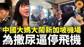 中國大媽因為要上廁所逼停新加坡機場飛機 震驚全網！大媽永遠不會讓你失望，總有新劇情！