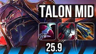 TALON vs IRELIA (MID) | 800+ games, 43k DMG | NA Master | 25.9