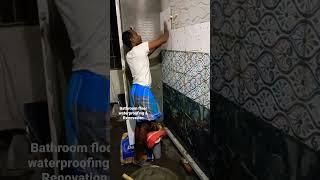 Bathroom floor Waterproofing with Tiles Renovation #bathroomwaterproofing #leakage #9500174335