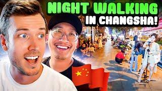 Changsha, China's Night Walking Street Is Crazy! (w/ CookSux & WaterLynn)