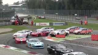 Monza, European GT4 Series - Start, Crash & Burnout @ Prima variante [Race 2]