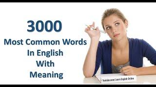 English Dictionary 3000 most common words in english with meaning