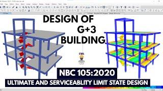 Design & Analysis of G+3 Building  I NBC 105:2020 | ETABS SAP2000 |