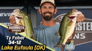 OPEN: Ty Faber leads Day 2 at Lake Eufaula (OK) with 34 pounds, 12 ounces