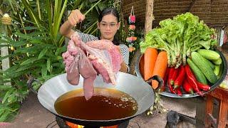 Exploring Unique Flavors - How to Cook Pig Intestines | Cooking by Vicheka