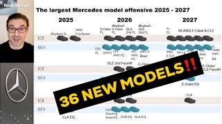 BREAKING NEWS! Largest 2025-2027 Mercedes model OFFENSIVE EXPLAINED! 36 NEW ICE and BEVs!