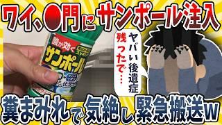 【2ch面白いスレ】ワイ、●門にサンポール注入するもウ●コまみれで気絶し緊急搬送されてしまうwwww【ゆっくり解説】