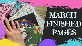 MARCH COMPLETED PAGES (I had a good month!) ALL MY ADULT COLOURING BOOK PAGES FINISHED IN MARCH 2021