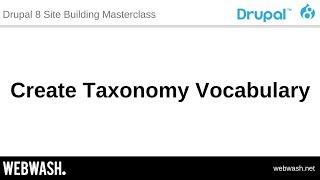 1.5 - Create Taxonomy Vocabulary